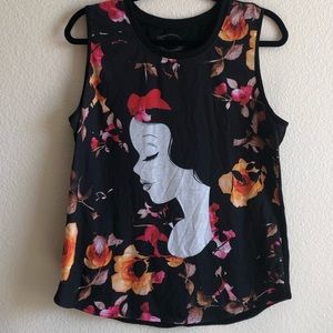 Disney Snow White Floral Tank Top XL